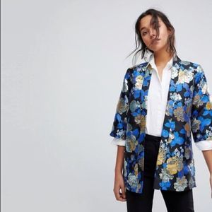 ASOS Y.A.S Kimono Blue, Black, Gold XS
